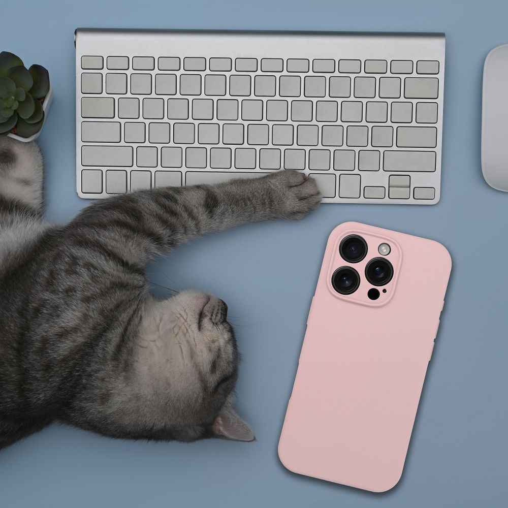 Futerał SILICONE 2mm do iPhone 16 Pro Max kompatybilny z MagSafe pudrowy róż