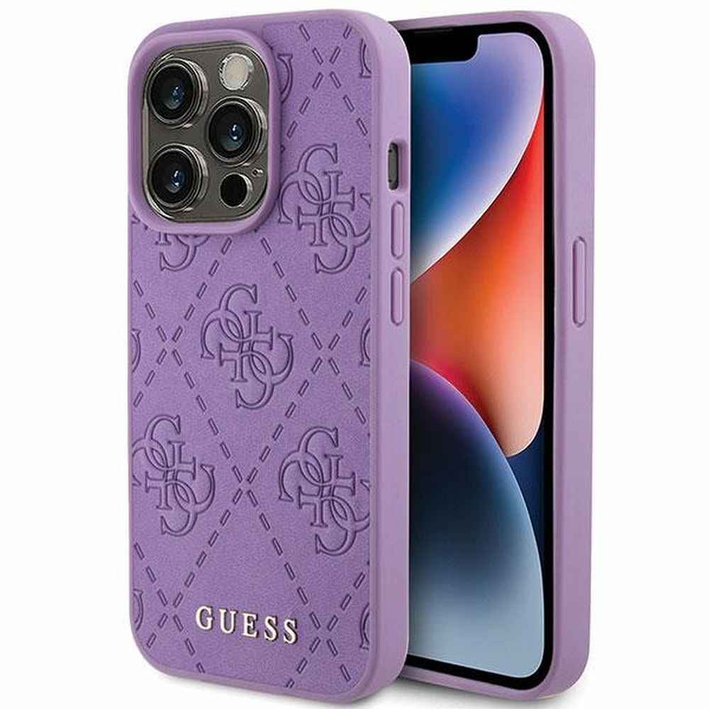 GUESS futerał do IPHONE 15 Pro GUHCP15LP4EPMU (Quilted 4G Classic) jasny fiolet