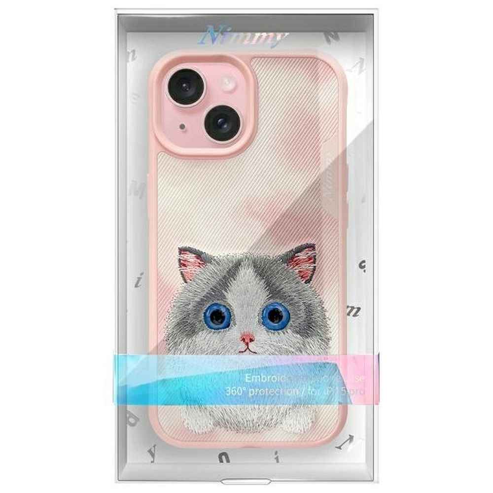 NIMMY futerał BIG EYED PET 2.0 Cat do IPHONE 15 różowy