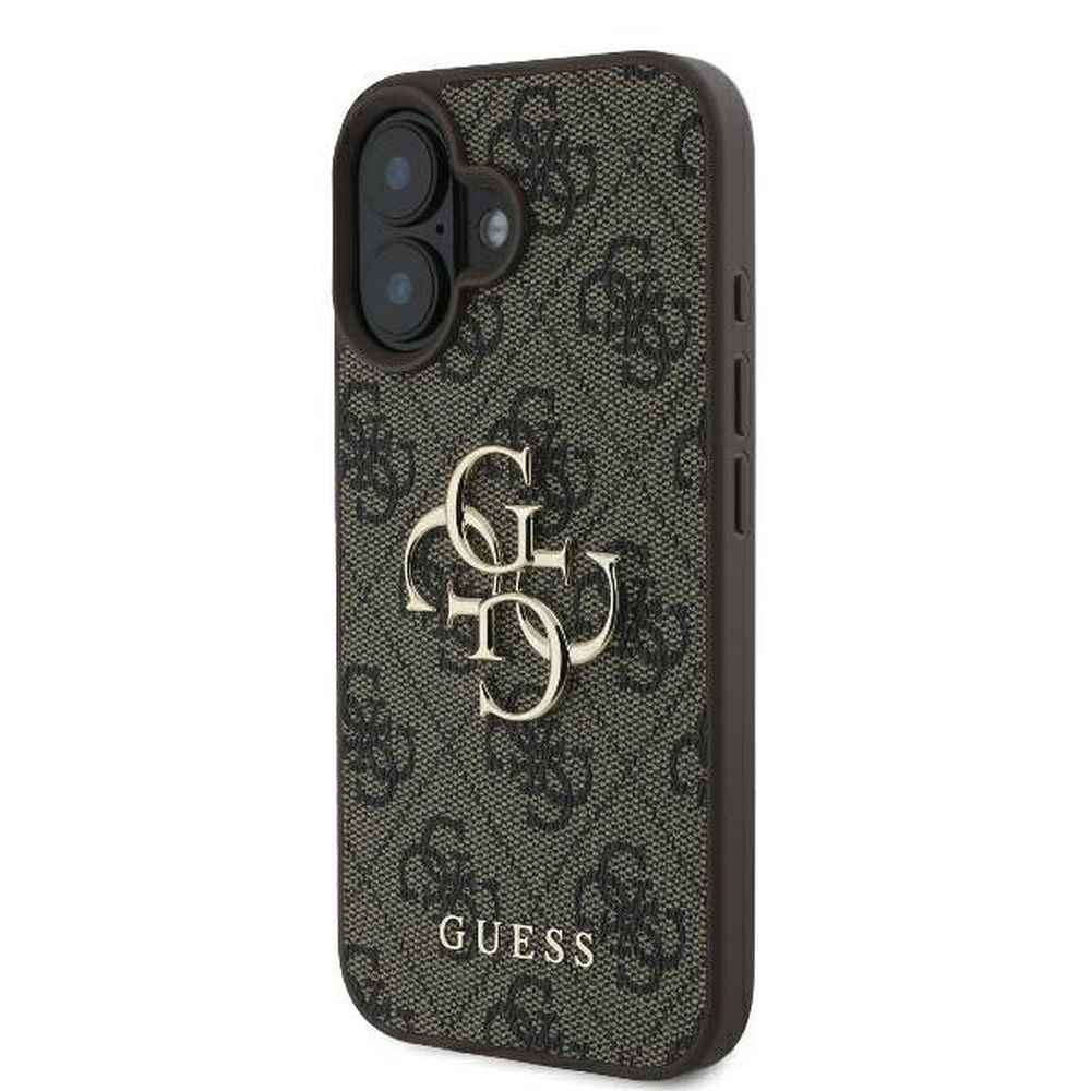 GUESS futerał do IPHONE 16 Plus GUHCP16M4GMGBR (4G PU Big Logo) brązowy