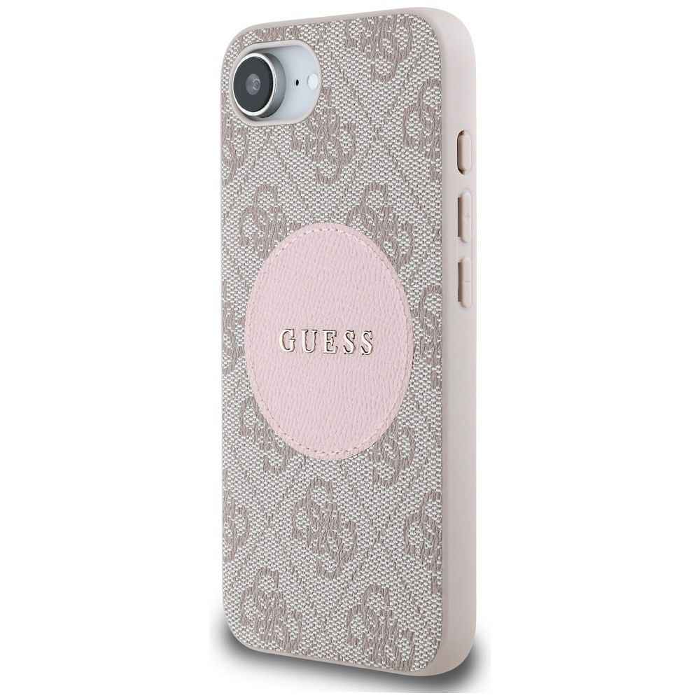 GUESS futerał do IPHONE 16e (SE 4 2025) kompatybilny z MagSafe GUHMPSE4P4PGRSGP (PU 4G Circle W/ Classic Logo) różowy