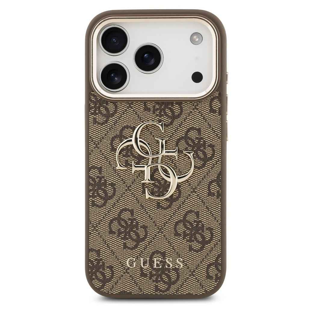 GUESS futerał do IPHONE 17 Pro GUHCP17L4GMGCBR (PU W/ Big 4G Classic Logo) złoto brązowy