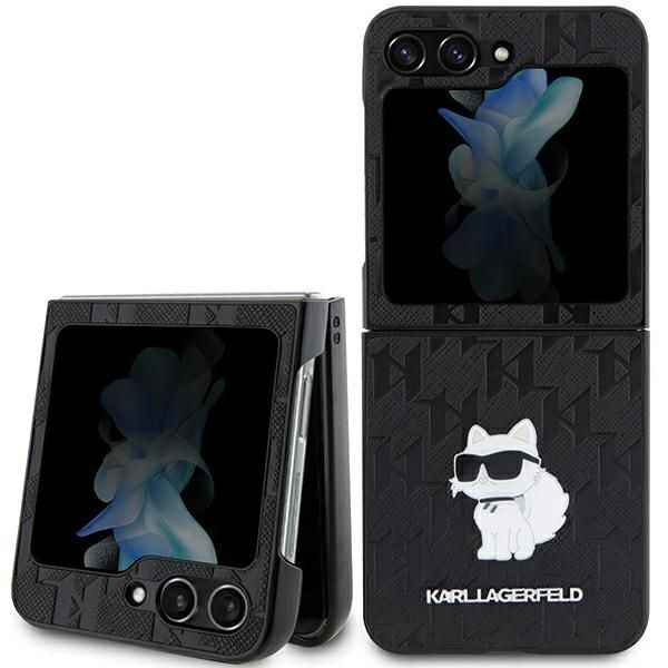 KARL LAGERFELD futerał do SAMSUNG Z Flip 5 KLHCZF5SAPCHNPK (Saffiano Mono Choupette PIN) czarny