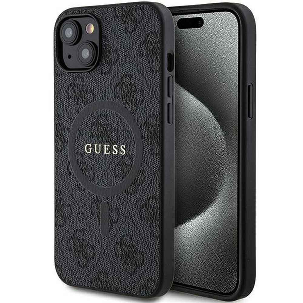GUESS futerał do IPHONE 14 kompatybilny z MagSafe GUHMP14SG4GFRK (4G Ring classic logo) czarny