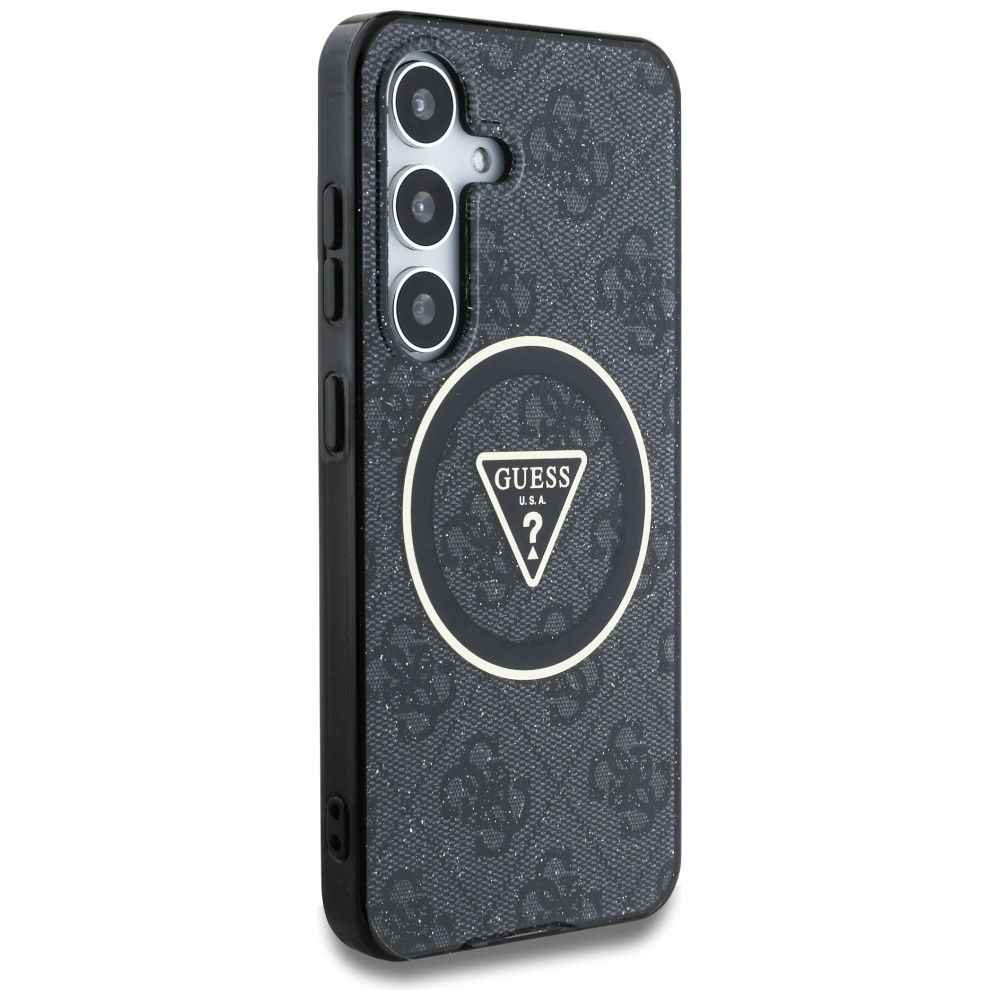 GUESS futerał do SAMSUNG S25 Plus GUHMS25MHG4PRTGK (Magnetic IML Metal Glitter 4G Circle Triangle) czarny