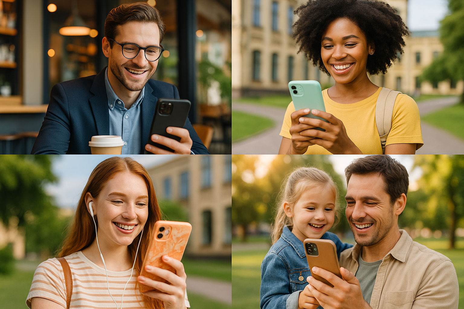 Jest to grafika która ma być dopasowana do poniższego opisu i powinna zawierać zadowolone osoby które kupiły etui na telefon.  Nasza Historia: Od początku istnienia stawiamy na funkcjonalność i design. Tworzymy akcesoria, które mają nie tylko chronić urządzenia, ale także podkreślać charakter ich właścicieli. Naszym celem jest inspirowanie użytkowników do świadomego wyboru akcesoriów najwyższej jakości - takich, które towarzyszą im każdego dnia.

