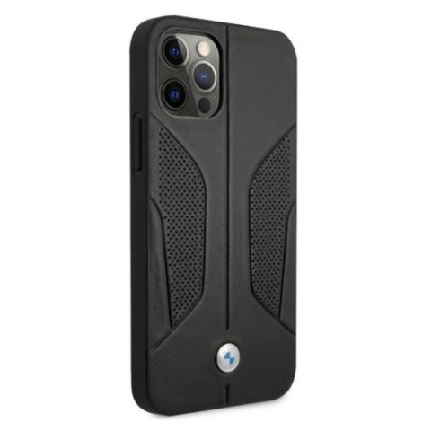 Etui BMW BMHCP12LRSCSK Apple iPhone 12 Pro Max czarny/black hardcase Leather Perforate Sides