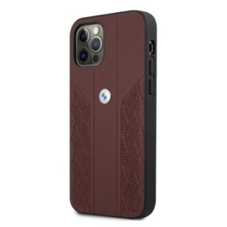 Etui BMW BMHCP12LRSPPR Apple iPhone 12 Pro Max czerwony/red hardcase Leather Curve Perforate