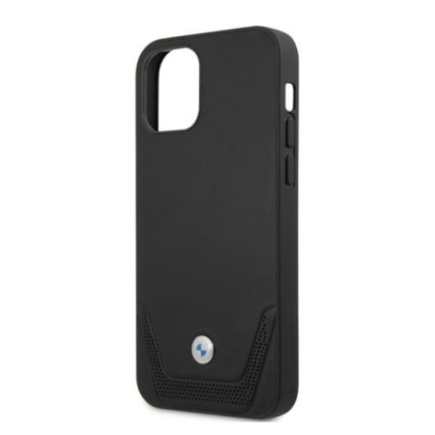 Etui na telefon iPhone 12 Pro Max BMW czarne skórzane hardcase