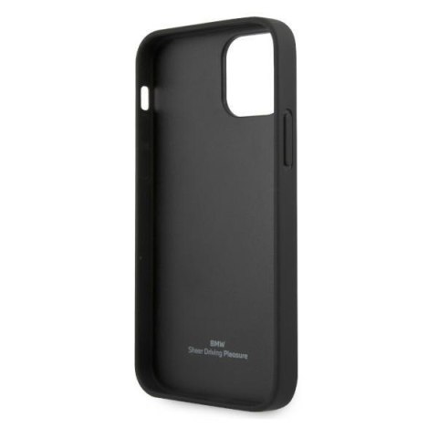 Etui na telefon iPhone 12 Pro Max BMW czarne skórzane hardcase