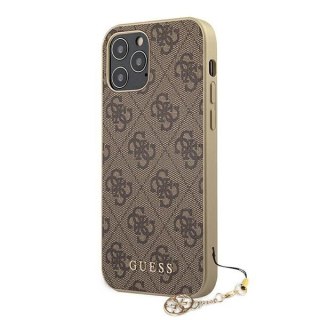 Etui iPhone 12 Pro Max Guess GUHCP12LGF4GBR brązowy hardcase 4G Charms Collection