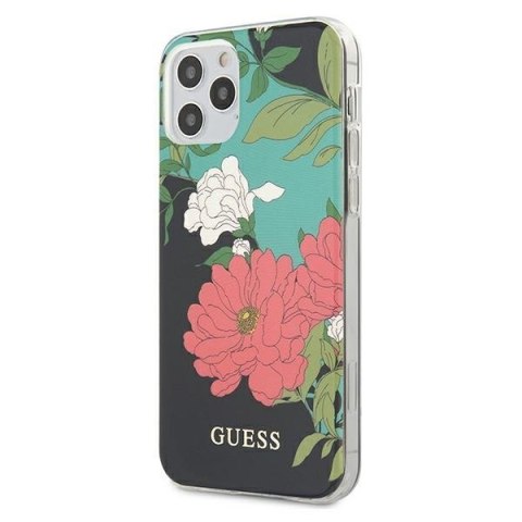 Etui na telefon iPhone 12 Pro Max Guess N°1 Flower Collection czarny