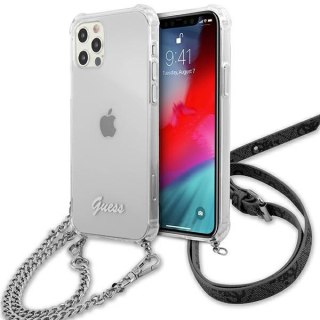 Etui iPhone 12 Pro Max Guess GUHCP12LKC4GSSI transparent hardcase 4G Silver Chain