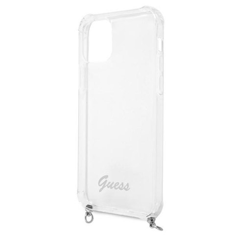 Etui iPhone 12 Pro Max Guess GUHCP12LKC4GSSI transparent hardcase 4G Silver Chain