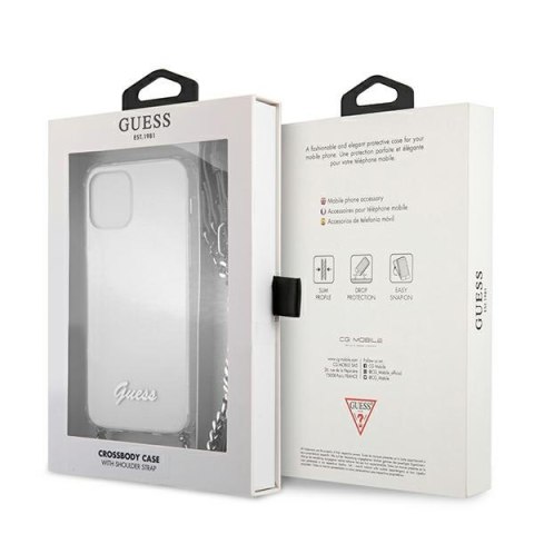 Etui iPhone 12 Pro Max Guess GUHCP12LKC4GSSI transparent hardcase 4G Silver Chain