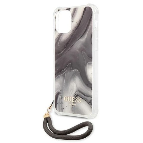 Etui na telefon iPhone 12 Pro Max Guess Marble Collection szary hardcase