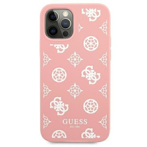 Etui na telefon iPhone 12 Pro Max Guess Peony Collection różowy hardcase