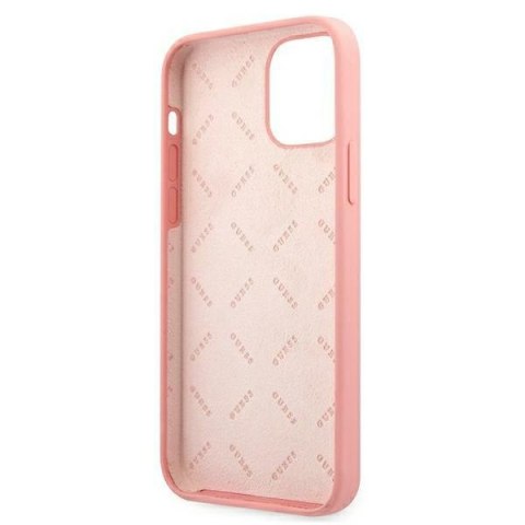 Etui na telefon iPhone 12 Pro Max Guess Peony Collection różowy hardcase