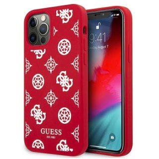 Etui na telefon iPhone 12 Pro Max Guess Peony Collection czerwone