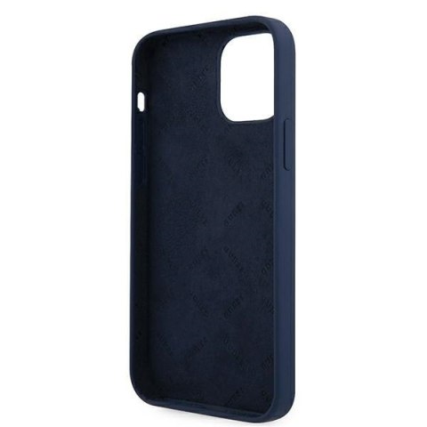 Etui na telefon iPhone 12 Pro Max Guess GUHCP12LLSVSBL niebieski hardcase