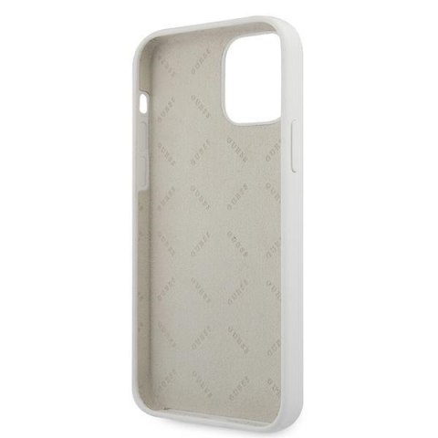 Etui na telefon iPhone 12 Pro Max Guess GUHCP12LLSVSCR kremowy hardcase