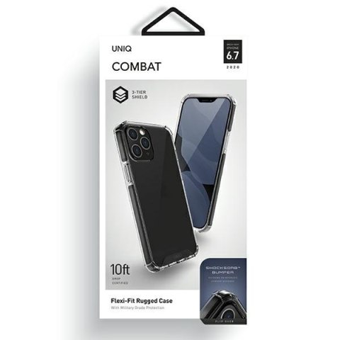 Etui na telefon iPhone 12 Pro Max UNIQ Combat czarny carbon black