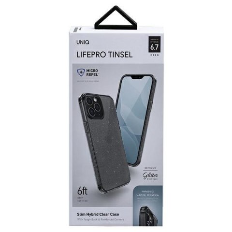 Etui na telefon iPhone 12 Pro Max UNIQ LifePro Tinsel czarny