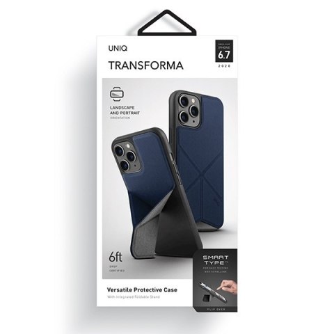 Etui na telefon iPhone 12 Pro Max UNIQ Transforma niebieski