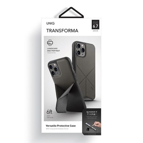 Etui na telefon iPhone 12 Pro Max UNIQ Transforma szary - ochrona i styl