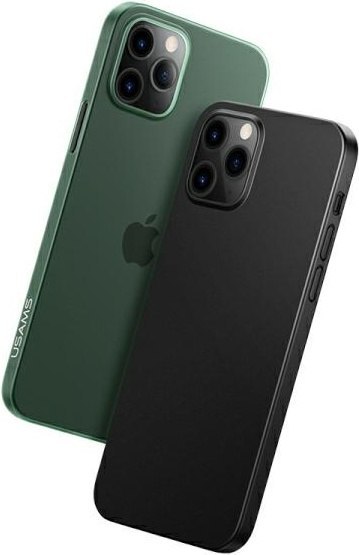 Etui na telefon iPhone 12 Pro Max USAMS Gentle zielone przezroczyste