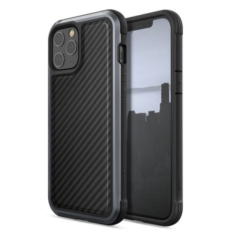 Etui na telefon iPhone 12 Pro Max X-Doria Raptic Lux czarny karbon