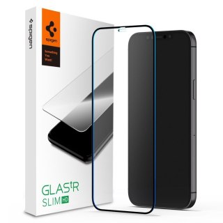 Szkło hartowane iPhone 12 Pro Max Spigen GLAS.tR Slim Black - Ochrona ekranu