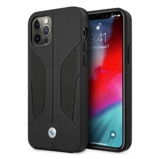 Etui BMW BMHCP12MRSCSK Apple iPhone 12/12 Pro czarny/black hardcase Leather Perforate Sides