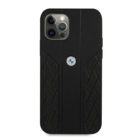 Etui BMW BMHCP12MRSPPK Apple iPhone 12/12 Pro czarny/black hardcase Leather Curve Perforate