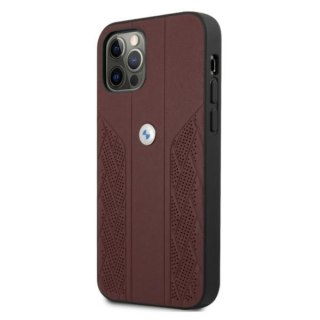 Etui BMW BMHCP12MRSPPR Apple iPhone 12/12 Pro czerwony/red hardcase Leather Curve Perforate