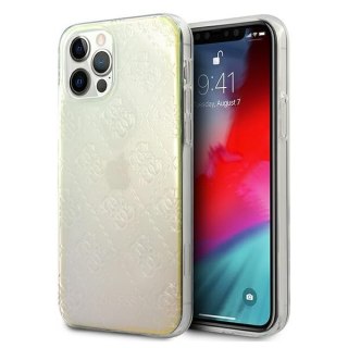 Etui Guess GUHCP12M3D4GIRBL Apple iPhone 12/12 Pro opalowy/iridescent hardcase 4G 3D Pattern Collection