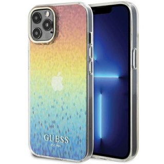 Etui iPhone 12/12 Pro Guess GUHCP12MHDECMI hardcase IML Faceted Mirror Disco Iridescent wielokolorowy