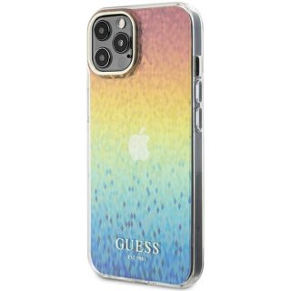 Etui iPhone 12/12 Pro Guess GUHCP12MHDECMI hardcase IML Faceted Mirror Disco Iridescent wielokolorowy