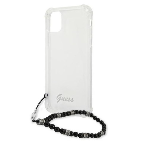 Etui na telefon iPhone 12/12 Pro Guess GUHCP12MKPSBK transparentne