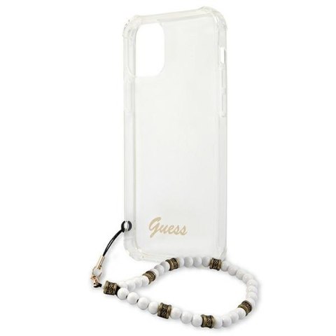 Etui na telefon iPhone 12/12 Pro Guess GUHCP12MKPSWH przezroczyste