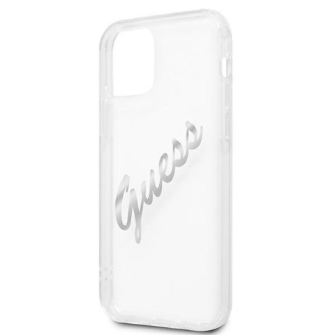 Etui na telefon iPhone 12/12 Pro Guess Vintage Script Transparent