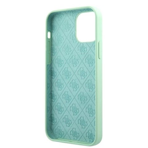 Etui na telefon iPhone 12/12 Pro Guess zielony hardcase z logo