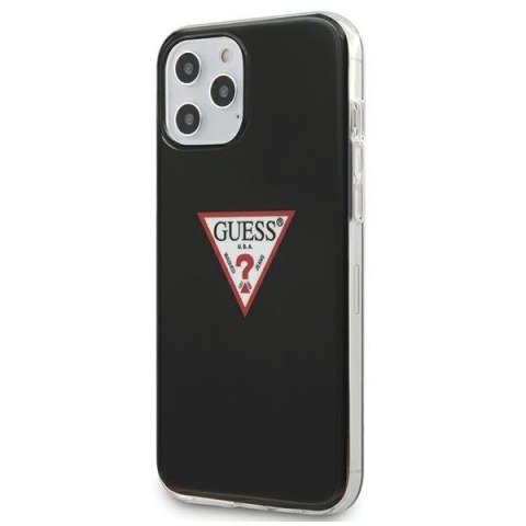 Etui iPhone 12/12 Pro Guess GUHCP12MPCUCTLBK czarny hardcase Triangle Collection