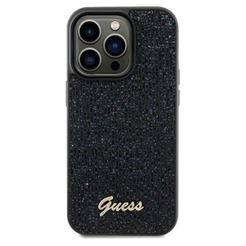 Etui iPhone 12/12 Pro Guess GUHCP12MPMSDGSK czarny hardcase Disco Metal Script