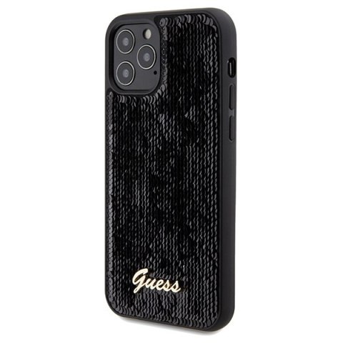 Etui na telefon iPhone 12/12 Pro Guess GUHCP12MPSFDGSK czarny hardcase