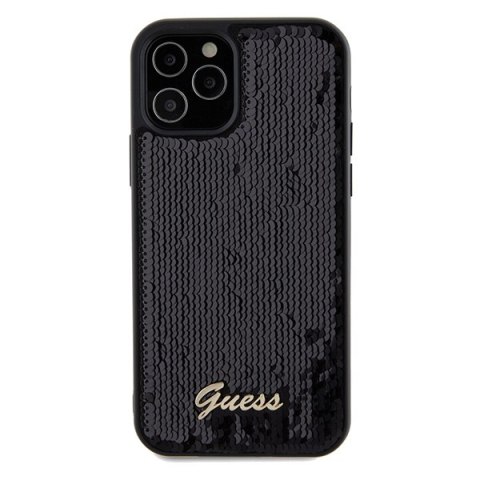 Etui na telefon iPhone 12/12 Pro Guess GUHCP12MPSFDGSK czarny hardcase