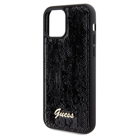 Etui na telefon iPhone 12/12 Pro Guess GUHCP12MPSFDGSK czarny hardcase