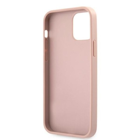 Etui na telefon iPhone 12/12 Pro Guess Saffiano Różowy Hardcase