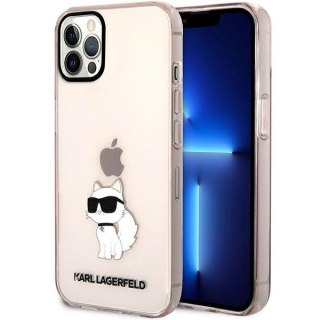 Etui iPhone 12 / 12 Pro Karl Lagerfeld różowe Ikonik Choupette