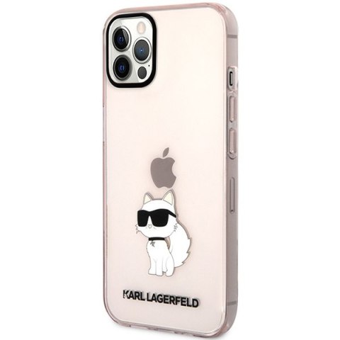 Etui na telefon iPhone 12/12 Pro Karl Lagerfeld Choupette różowe